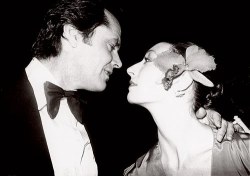 sadejude:  Jack Nicholson and Anjelica Huston at Marisa Berenson’s