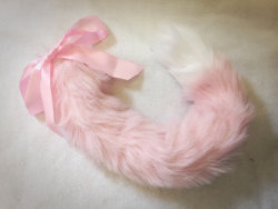 cat-sessorize:  Pink and White Pastel Cat Kitten Play BDSM Tail