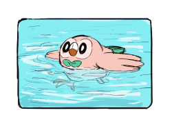 losassen: I watched a video of an owl swimming and had to draw