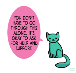 positivedoodles:  [drawing of a green cat saying “You don’t
