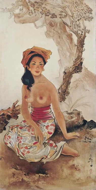   Balinese Beauty, by Lee Man Fong, via MutualArt.   