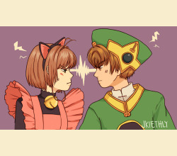 kiethlydrawss:   From rivals to partners! Rewatching CCS is the