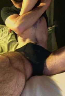 2hot2bstr8:  i would lick every fucking hairy inch of him……and