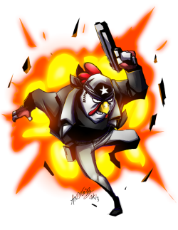 derideal:  Just a small Rocketbirds: Hardboiled Chicken Fanart