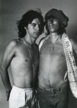 superblackmarket:  Mick Jagger and Keith Richards photographed