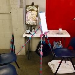 Set up to do caricatures at the SUM Studios opening!   It’s