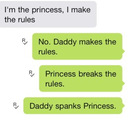 littlelaneykink:  Princess says, “Nooo…” “Not fair.