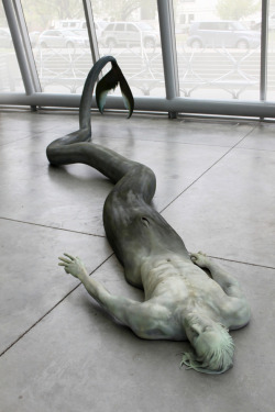 oh-so-shiny:  Amazing merman sculpture by artist Cameron Stalheim