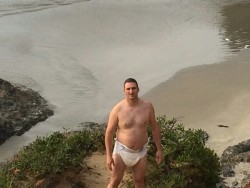 uksnuggiesdiaperboy:  Me on the Pacific coast (on holiday) and