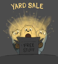 kylerspears:  NEW WE BARE BEARS TONIGHT! Yard Sale! Check it