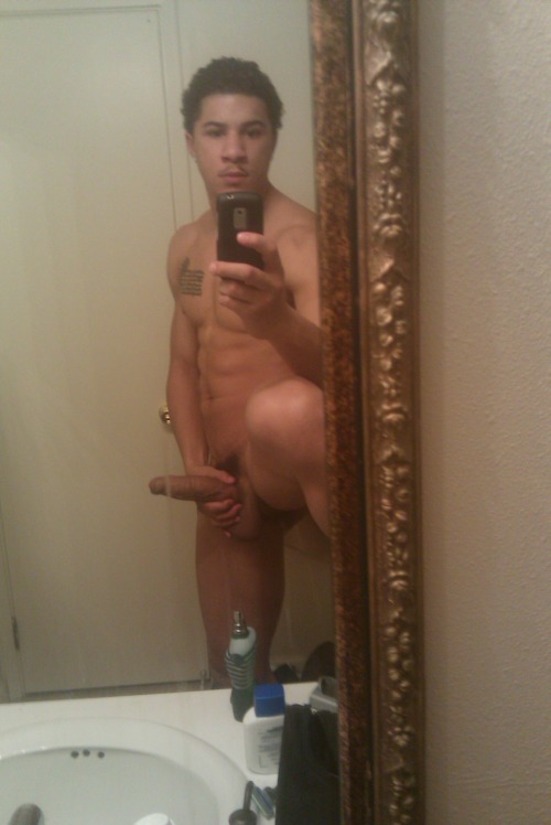 latinbastards:  guysexting:  Ohhh my word! Anthony Stanfield 24yo has got a THICK uncut cock! Dang, I want more photos of him! RaWR! Great submission!  http://latinbastards.tumblr.com/  