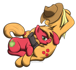 Applejack and Lil’ Mac I did the sketch for this at 3am