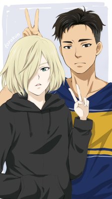 torakun-art: The cinnamon rolls Yurio and Otabek. <3   Tapastic\DeviantART\Facebook\Pixiv/Patreon/Webtoon