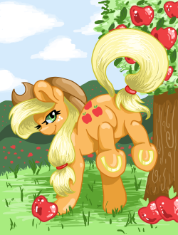 decibel-disorder:  Applejack I did for some practice on the tablet