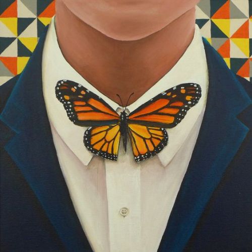 delicatuscii-wasbella102:  Butterfly tie (vlinderdas) painting