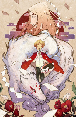 xinseng:  Natsume Yuujinchou print for Anime North! It’s one