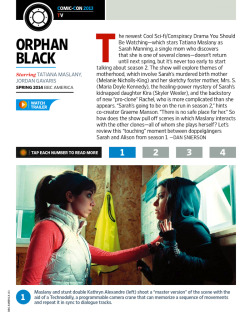 nerd-utopia:  Orphan Black - July 19, 2013 Entertainment Weekly