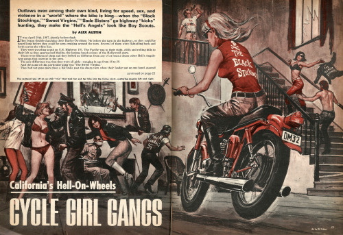California’s Hell-On-Wheels Cycle Girl Gangs, from Stag Magazine, Vol.18 No.11 (Nov. 1967) From a charity shop in Nottingham.