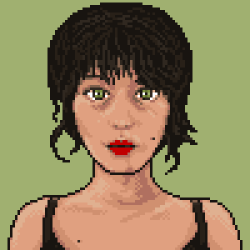 mjanetmars:  Made this self-portrait for the year-anniversary of me doing pixel art. &lt;3