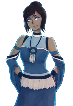 lapis-lazhuli:  super sparkly magical korra to go with the asami