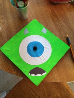 blurrypicturesofmikewazowski:  I decorated my graduation cap