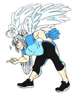 thaidraws:  local bird watches too much anime, cant stop posing