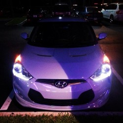 ðŸ˜±ðŸ˜ðŸš—ðŸ’¨ðŸ’¨ðŸ‘‹â˜º #newcar #firstcar #proudowner #happy #ledlights #2013 #sprintgray #veloster #remixedition #clean #fresh #love  (at Hiro&rsquo;s Japanese Restaurant)