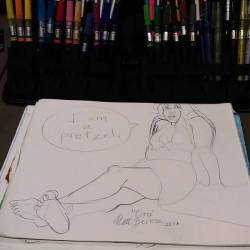 Drawing Circe at Dr. Sketchy’s. Thank youuu.  #art #drawing