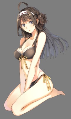 akira-europe:  bikini cleavage hao (patinnko) kantai collection kongou (kancolle) swimsuits transparent png | #314620 | yande.re