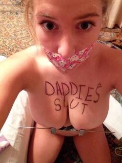 uselessgirlrage:  *Daddy’s Dumb slut.  