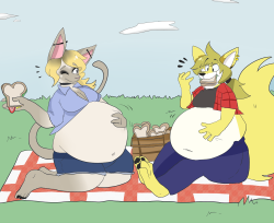 cakemeows:  commission from tummyacid!!featuring thebiggestdummy