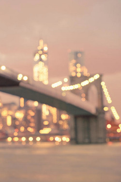 c1tylight5:  New York City And The Brooklyn Bridge - Night Lights