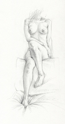disastrousasterisk:  A pencil pinup study of nakedpersephone’s