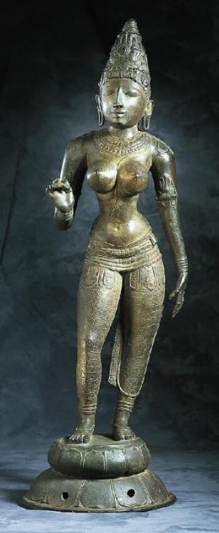 centuriespast:  Parvati, c. 1000 India: Tamil Nadu, 975-1025Bronze32-½ in. (82.6 cm)The Norton Simon Foundation 