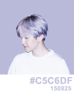 chanyeollipop:  baekâ€™s pastel hair july - september 