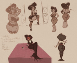   My Vampire Wife Isabella - sketches/thumbnails for future Cartoon