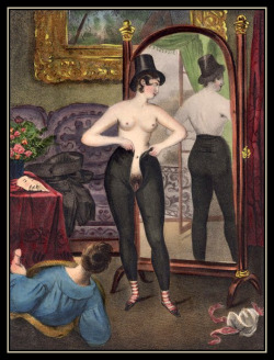 adhemarpo:Achille Devéria, XIXe siècle - Devant le miroir.