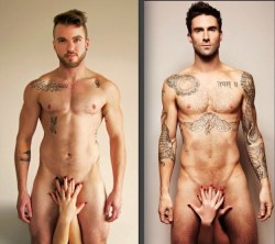 queerasfuckyall:Transgender Magazine Recreates Naked Adam Levine