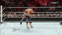Cesaro feeling the power of Cena’s ass!