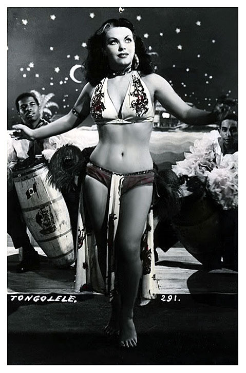 burleskateer: Tongolele      (aka. Yolanda Montes Farrington) She was born in Spokane, Washington on January 3rd, 1932.. And began dancing professionally at the age of 15.. Early in her burlesque career, she became a sensation with audiences in Mexico.