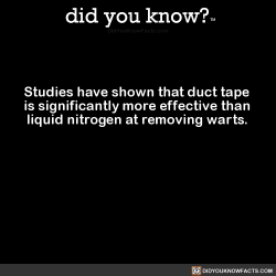 did-you-kno:  Studies have shown that duct tape  is significantly