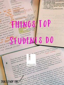 study-studymore-studyhard:  Things Top Students Do1. They don’t