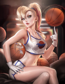 sakimichan:   My updated take on Lalo bunny from Space jam along