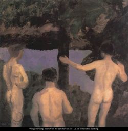 images27:Three Nude Boys EveningKároly Ferenczy (Hungarian,