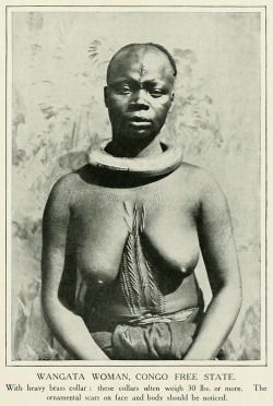 Congolese woman, from Women of All Nations: A Record of Their Characteristics, Habits, Manners, Customs, and Influence, 1908. Via Internet Archive.