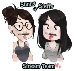 steffydoodles: The dream teeeam! Going to be streaming with @sunnyarts come