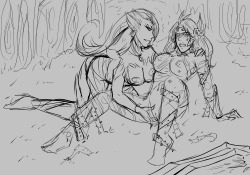 Well, this is the sketch for a commission ^^ They’re Zyra