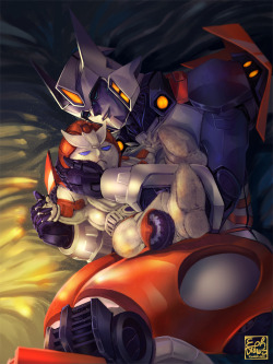 ephdraws:  Commission for @rayearthmagic who wanted Drift cuddling