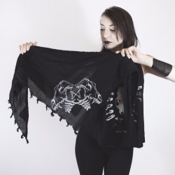 sovrinapparel:  Wolf skull scarf now up!  Apart of the newly