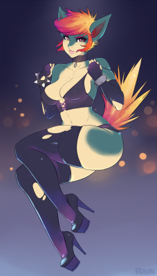 therealfunk:  Quilava girl Jo. Character belongs to Favlaud commissioned